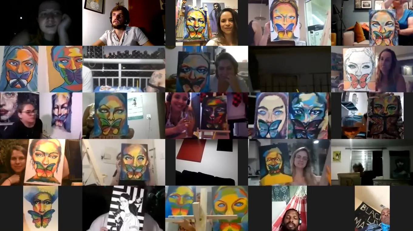 Art & Jazz reuniu mais de 100 pessoas pintando e curtindo shows da Jazz Mansion