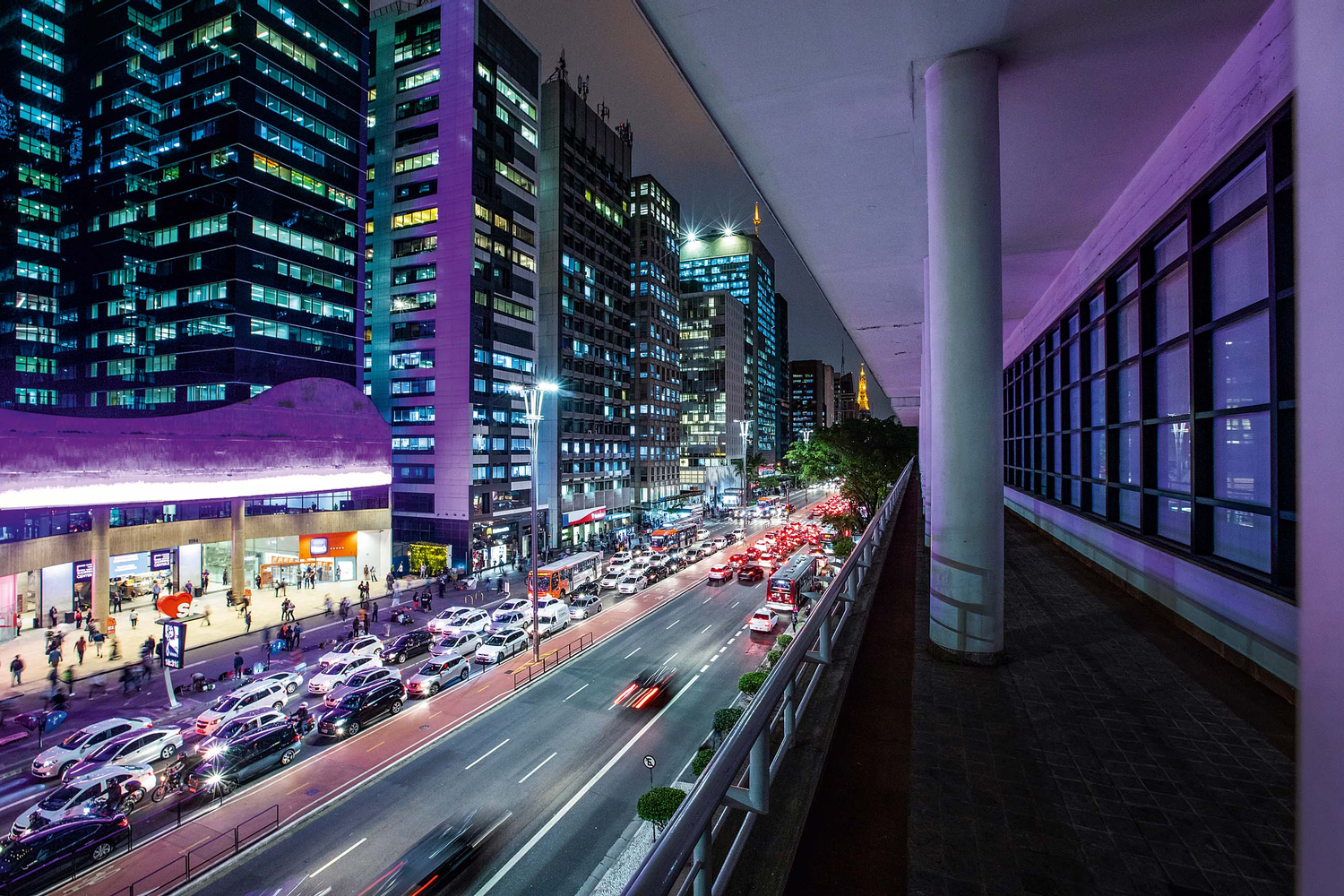 Vista do Blue Note SP, no Conjunto Nacional na Avenida Paulista